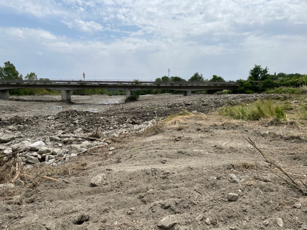 Dry riverbed near Mt Amiata, Tuscany, Italy