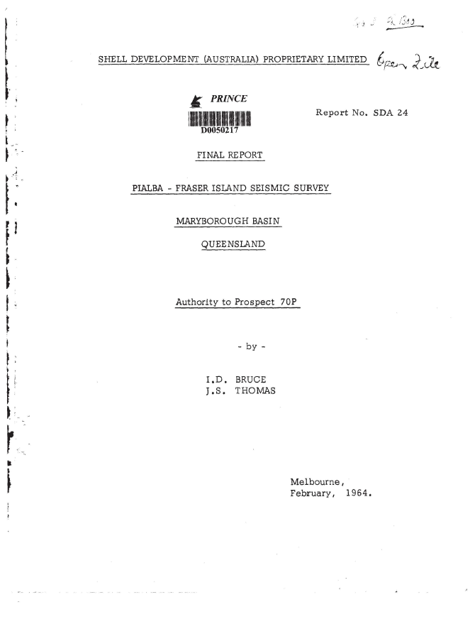 Title page of Shell report CR1300