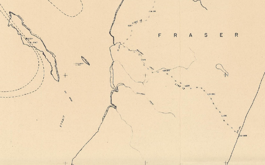 Section of Shell report CR1300 showing location of seismic Line 13